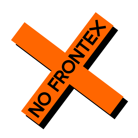 «No Frontex» X (7x7cm)